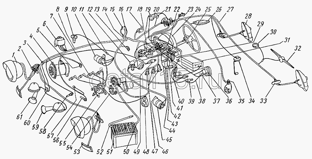 Часы газ 21 схема