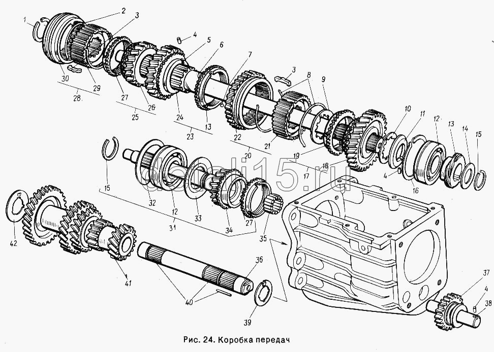 Кпп газ 3309 5 ступка схема устройство