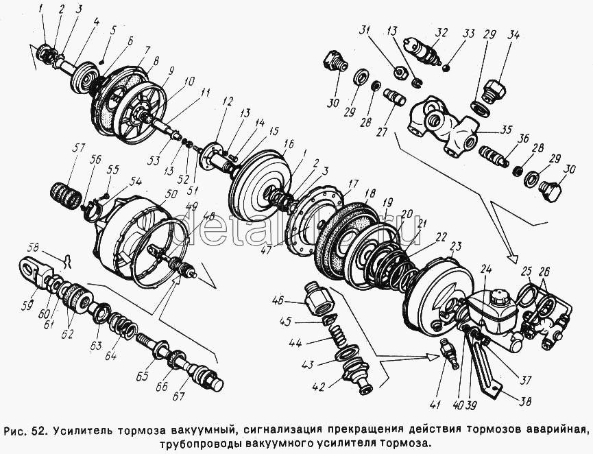 Делитель тормозов газ 24 схема