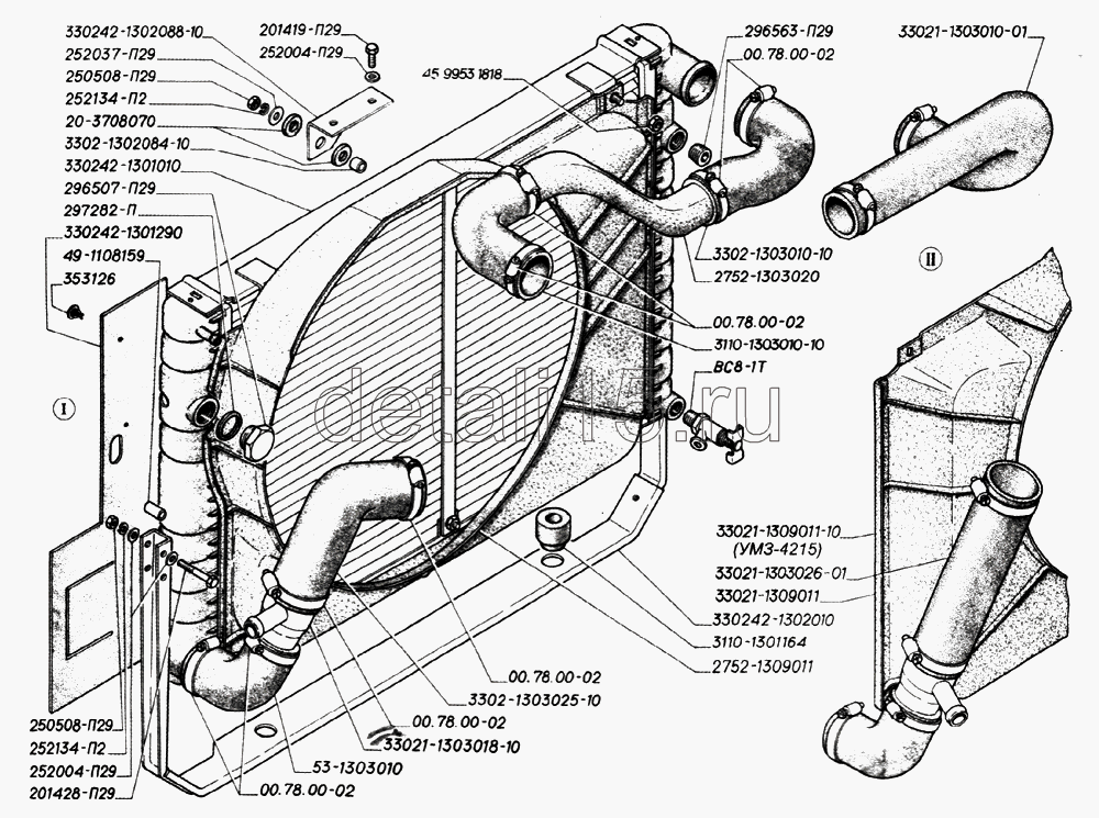 Газель схема охлаждения 406