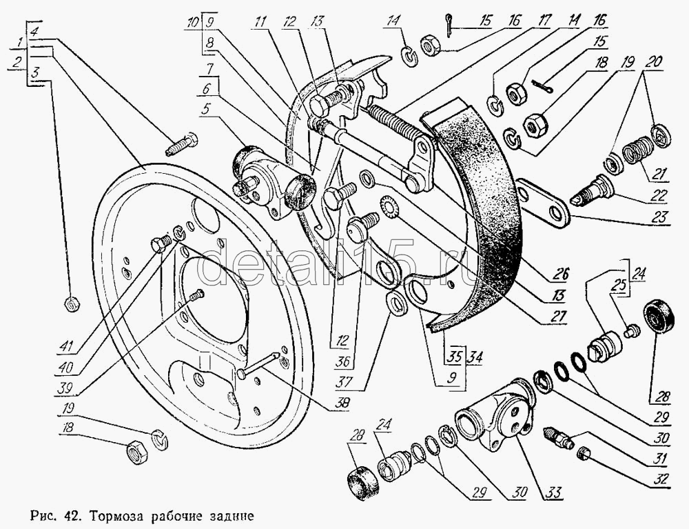 Газ 3110 схема тормозов