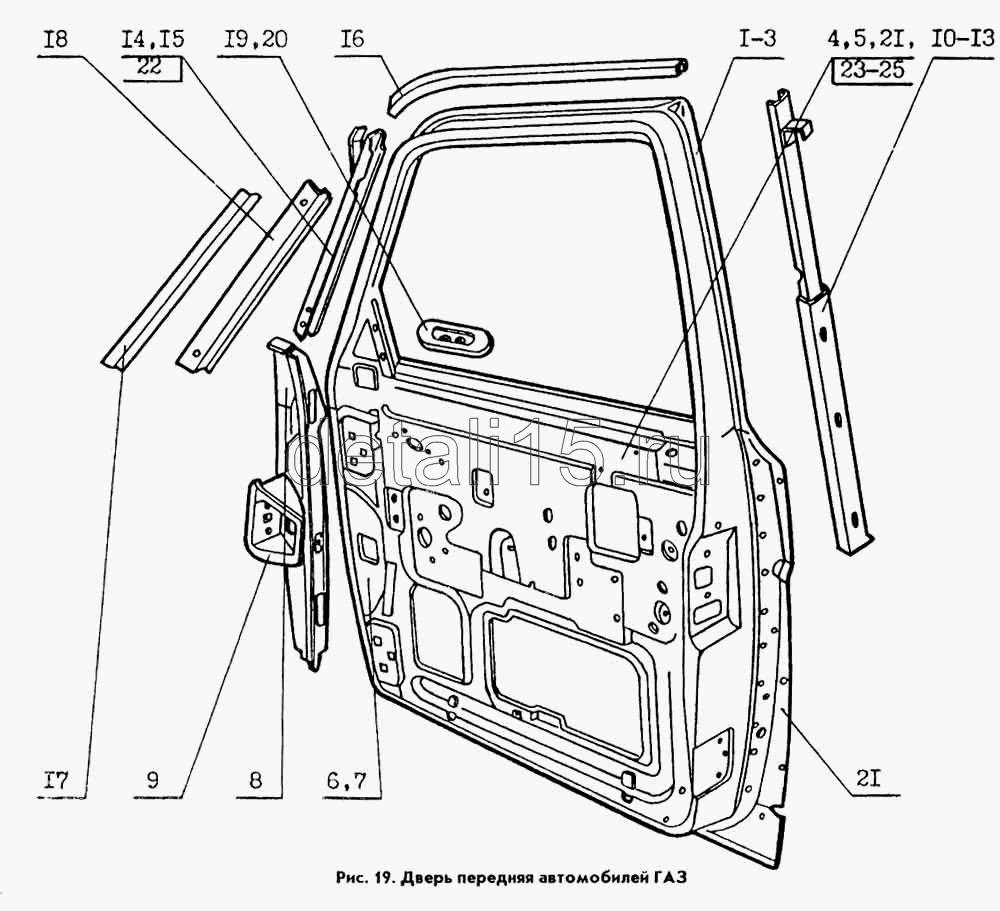 Карта дверная газ 31029