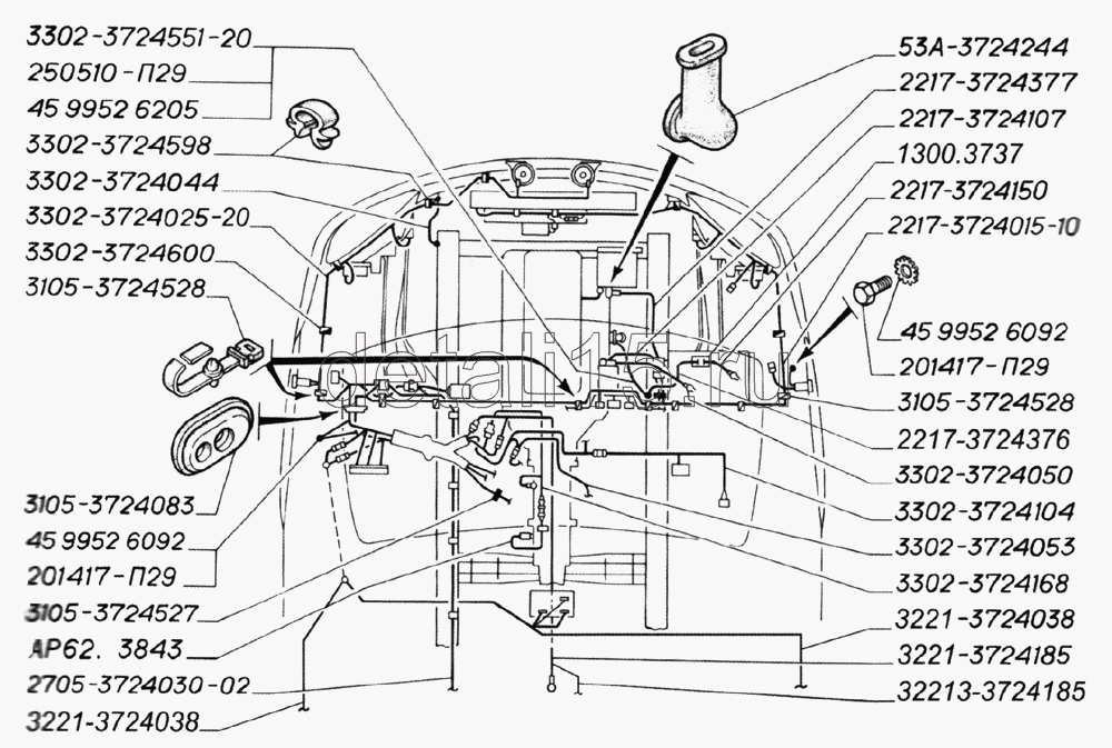 Схема электрооборудования газель 3221