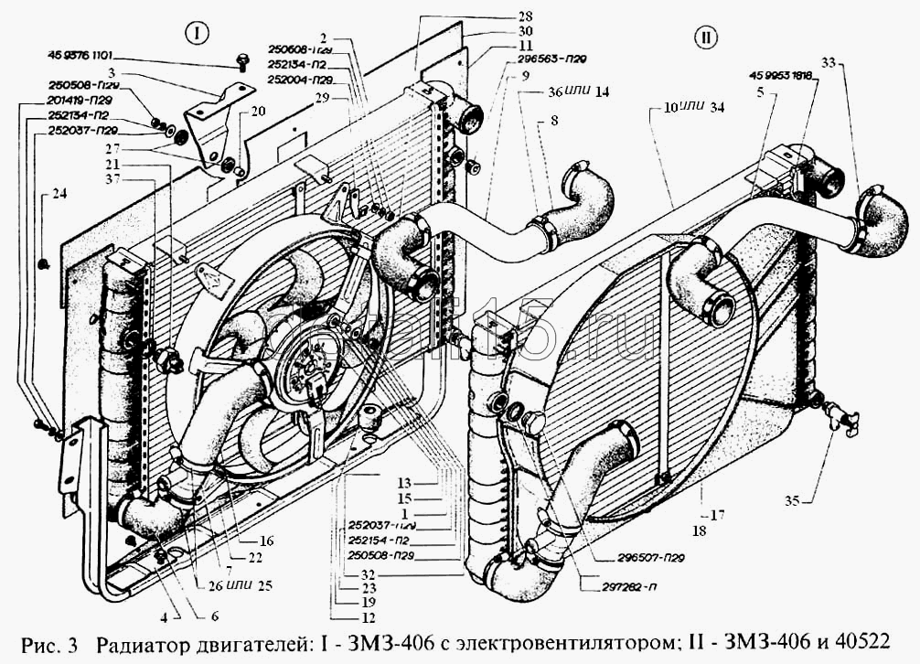 Клапан масляного радиатора ДВ-406, 405, 409 ГАЗ, УАЗ (ОАО ЗМЗ)